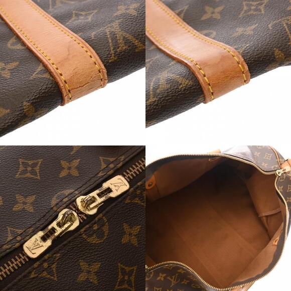 LOUIS VUITTON Monogram Keepall Bandoulire Brown Canvas Boston Bag
